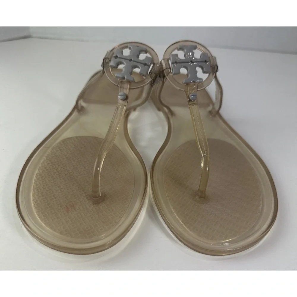 Tory Burch Mini Miller Jelly Thong Sandals Clear Flip Flops Womens Size 10M 10 - Picture 5 of 14